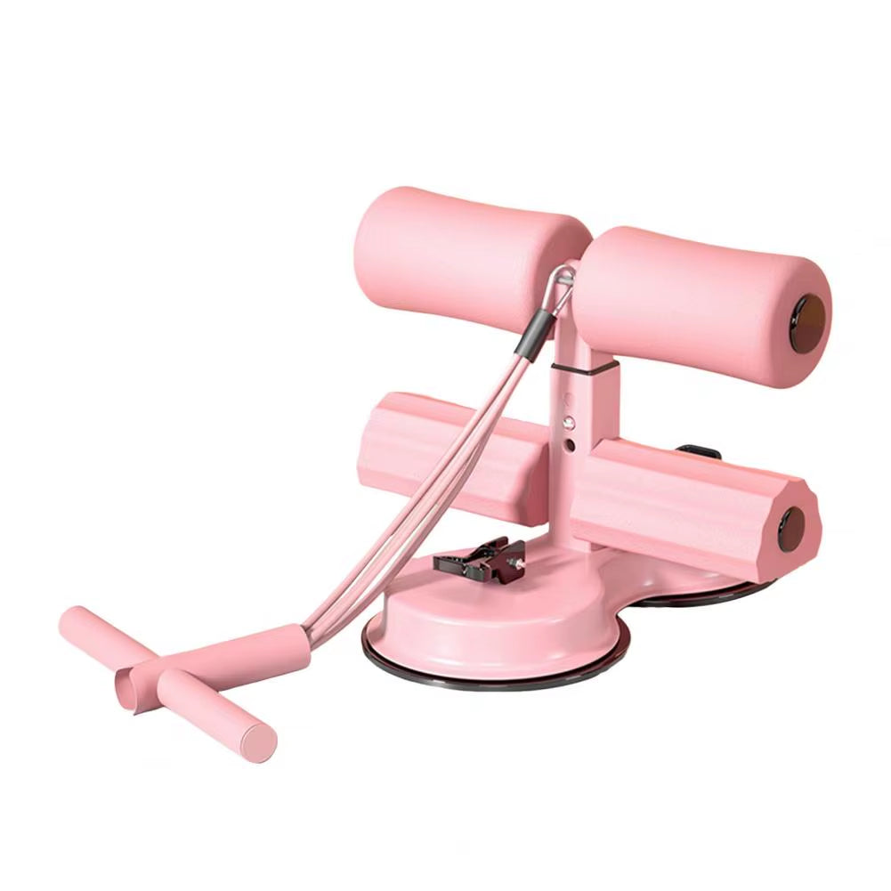 Coremax™ Sit-Up Assistant Bar with Resistance Band – Dual Suction Home Gym Trainer