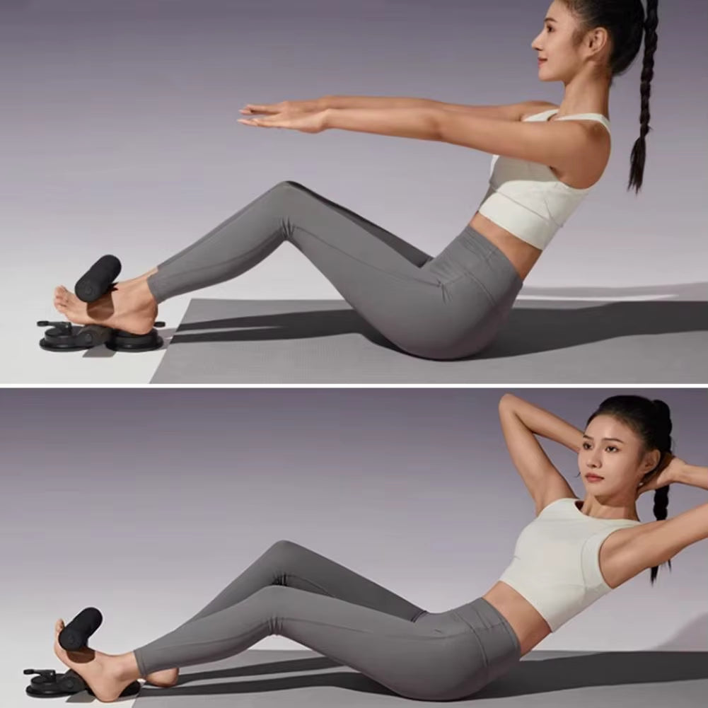 Coremax™ Sit-Up Assistant Bar with Resistance Band – Dual Suction Home Gym Trainer