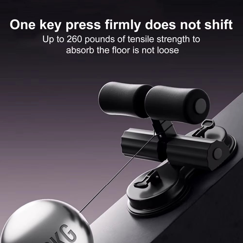 Coremax™ Sit-Up Assistant Bar with Resistance Band – Dual Suction Home Gym Trainer